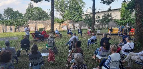 Il vicegovernatore Riccardo Riccardi alla tavola rotonda sul parco di Sant'Osvaldo - Udine, 15 luglio 2020.